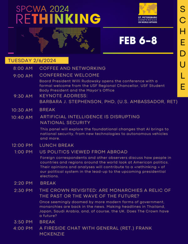 2024 St. Petersburg Conference on World Affairs program, page 1 of 3